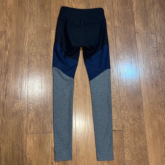 Outdoor Voices Blue & Grey Heather Color Block Athletic Work Out Leggings Sz XS - Picture 5 of 11